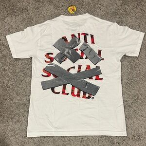 Anti Social Social Club White Tee with Red and Gray Graphic